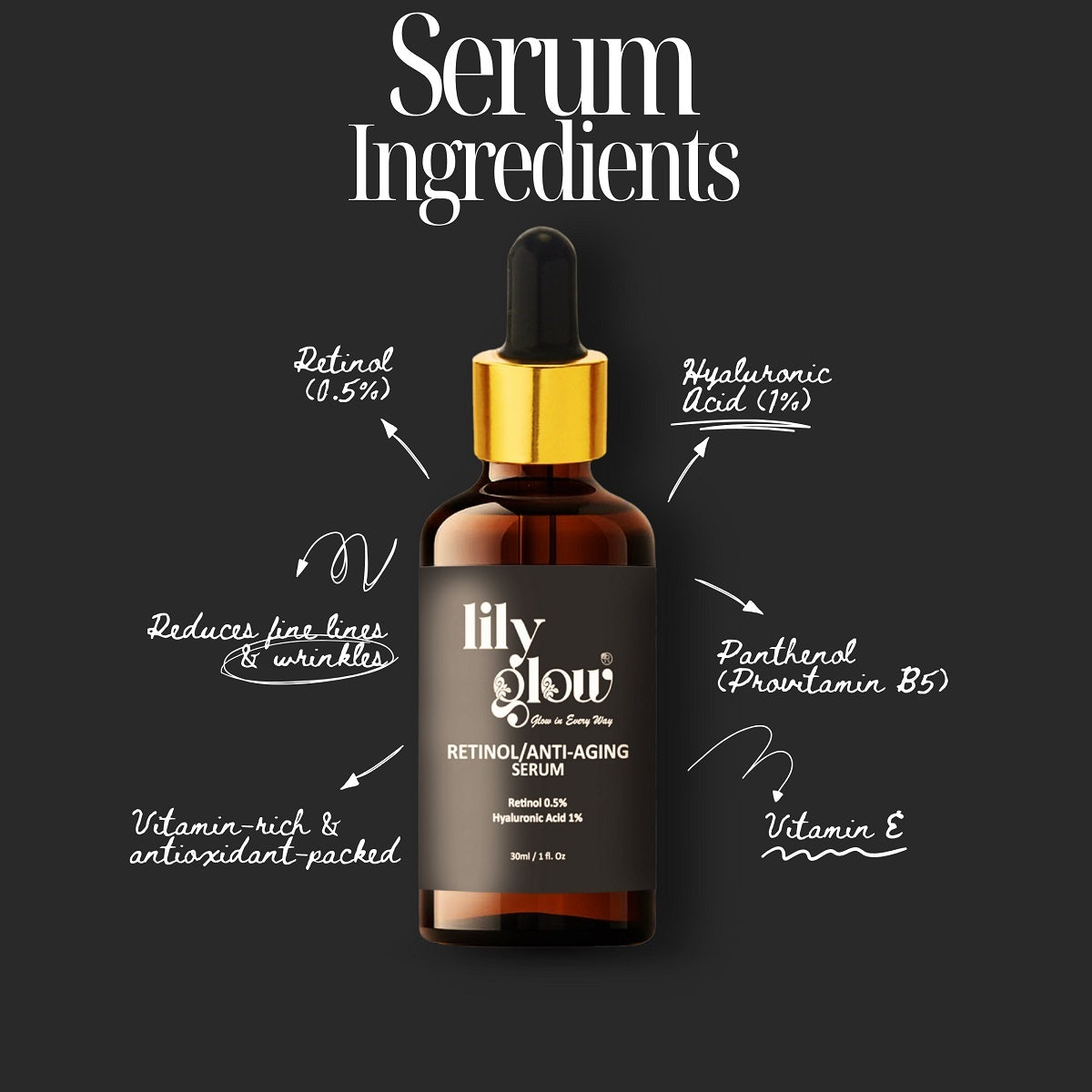 Lily Glow Retinol Anti-Aging Serum for Face