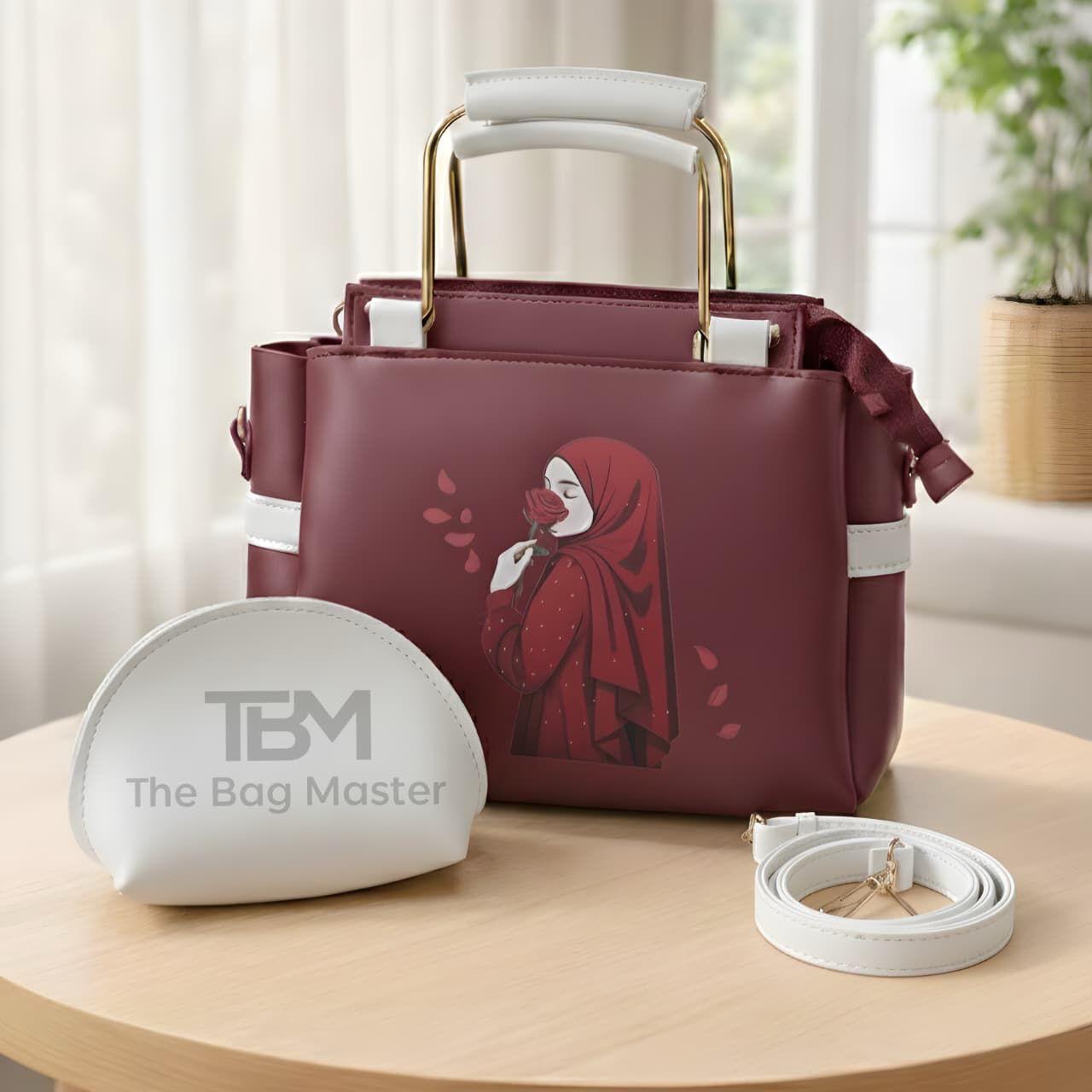 Elegant Women’s Handbag Set with Printed Design