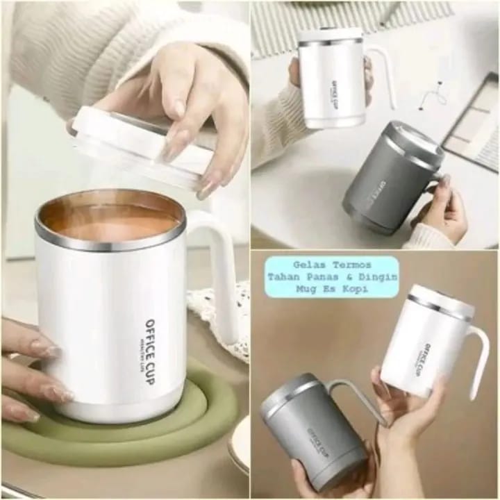 Office Cup: 500ml Double-Walled Stainless Steel
