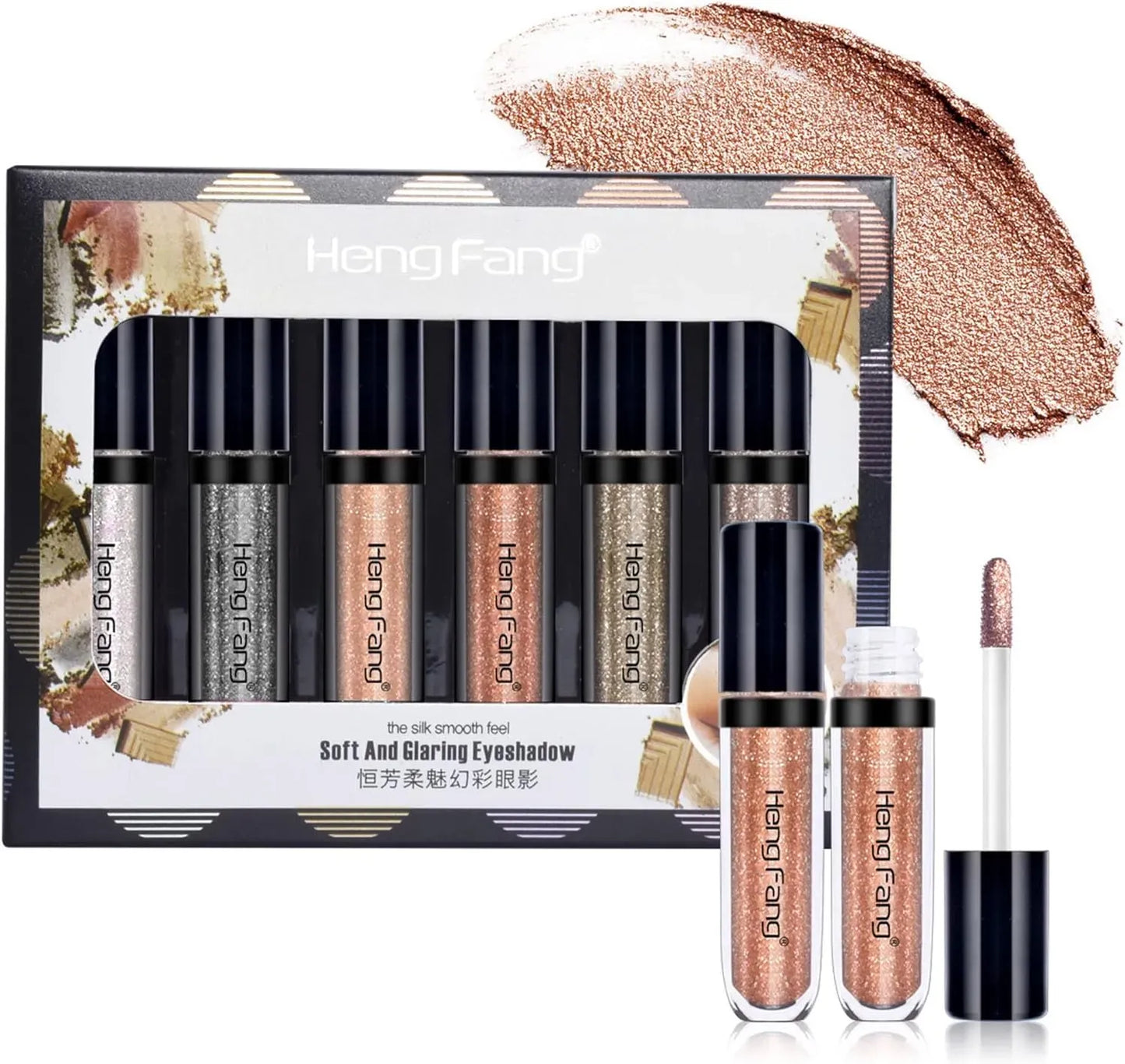 6 Pcs Liquid Diamond Glitter Eyeshadows Set