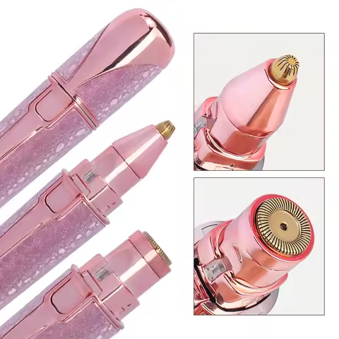 YESX HX-201 2-in-1 Eyebrow Trimmer & Facial Hair Shaver | Battery-Operated | Portable Grooming Tool