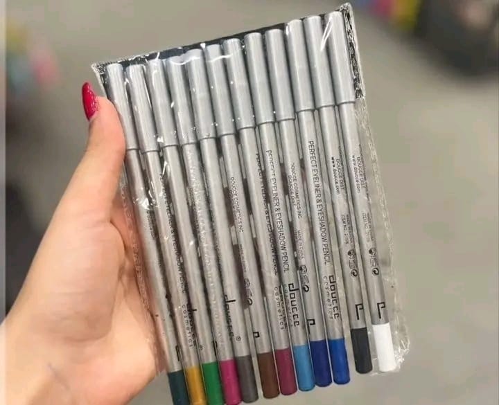 12 Pcs Multicolor Eyeshadow & Eyeliner Pencils Set – Creamy Smooth Makeup Pencils