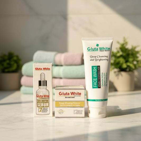 Gluta Facewash 100ml & Gluta Serum 30ml Deal – Skin Brightening, Anti-Aging, Deep Cleansing & Nourishing Skincare Combo