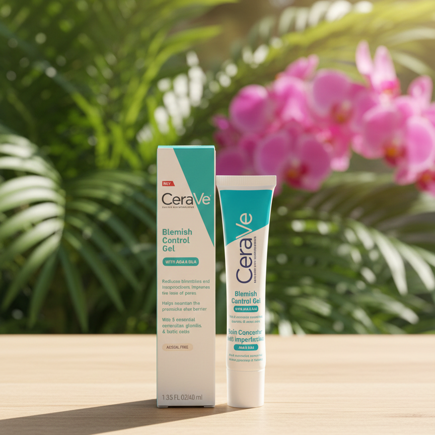 CeraVe Blemish Control Gel (40ml) with AHA & BHA - Salicylic Acid Acne Treatment to Clear Breakouts, Minimize Pores & Restore Skin Barrier