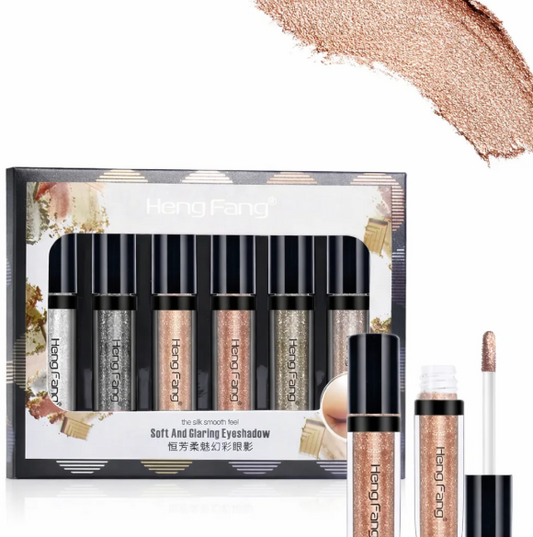 6 Pcs Liquid Diamond Glitter Eyeshadows Set