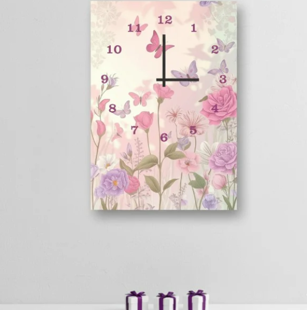 Printed Wooden Wall Clock – 12x16"