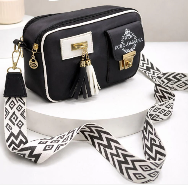 The Ultimate Luxury Heritage-Inspired Designer Crossbody Camera Bag Featuring a Dual-Compartment Structured Silhouette ( Black)