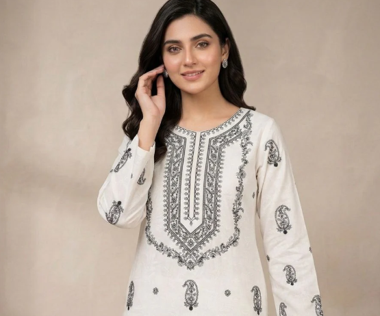 LAWN Shirt Front HEAVY Embroidery