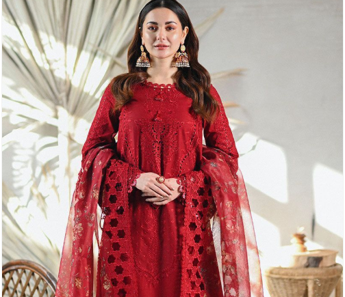 BRAND...QALAMKAR :   HEAVY EMBROIDERY WITH BORING WORK