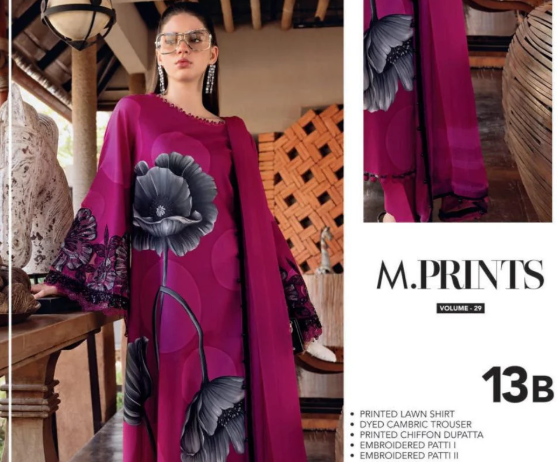 ☆Brand Name : MARIA.B☆  ☆Fabric Details : Lawn & Chiffon☆