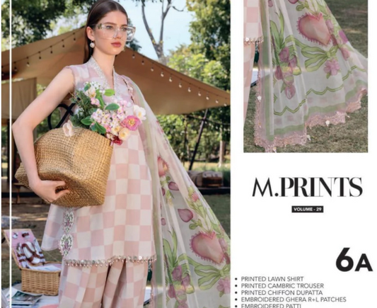 ☆Brand Name : MARIA.B☆   ☆Fabric Details : Lawn & Chiffon☆