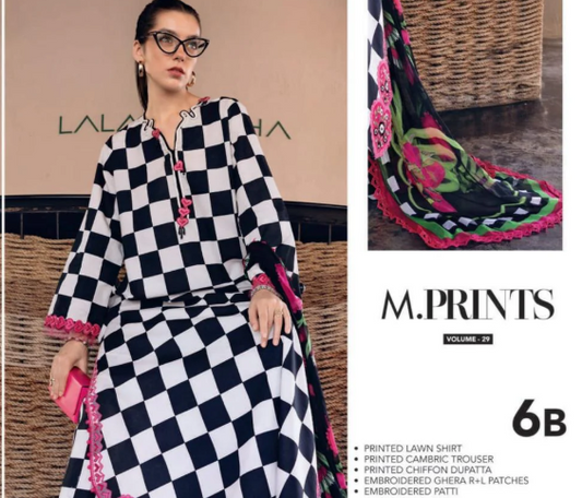 ☆Brand Name : MARIA.B☆   ☆Fabric Details : Lawn & Chiffon☆