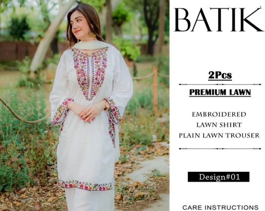 ALLHAMDULILLAH SUMMER COLLECTION  Front Full Heavy Embroidered with thread