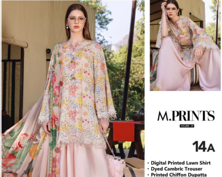 ☆Brand Name : MARIA.B☆  ☆Fabric Details : Lawn  Chiffon☆