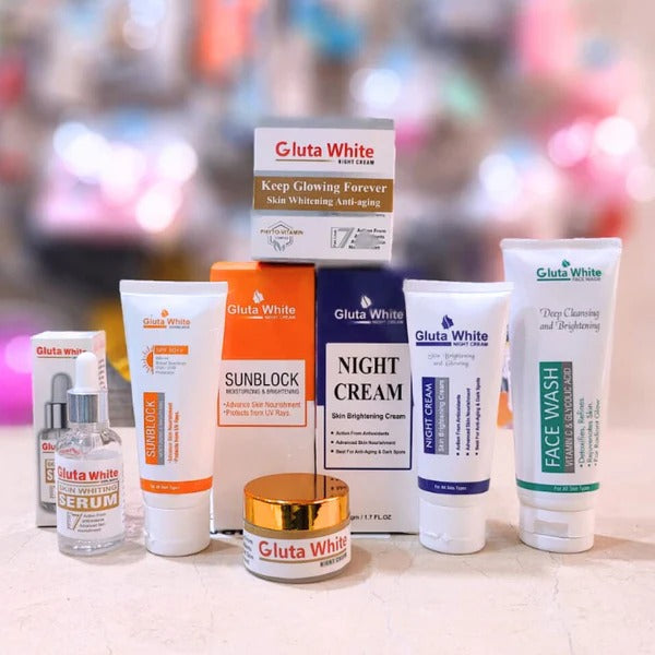 5‑in‑1 Gluta White Skincare Set | Face Cream