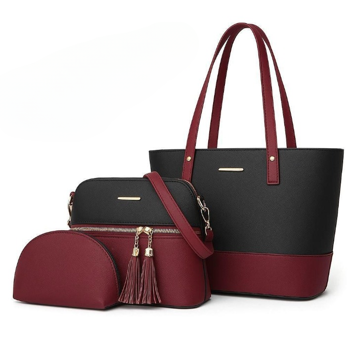 3 Piece Tote Handbag Elegant Design Premium