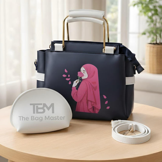 Elegant Women’s Handbag Set with Printed Design