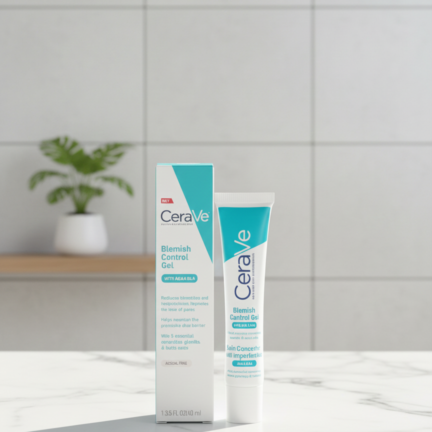 CeraVe Blemish Control Gel (40ml) with AHA & BHA - Salicylic Acid Acne Treatment to Clear Breakouts, Minimize Pores & Restore Skin Barrier