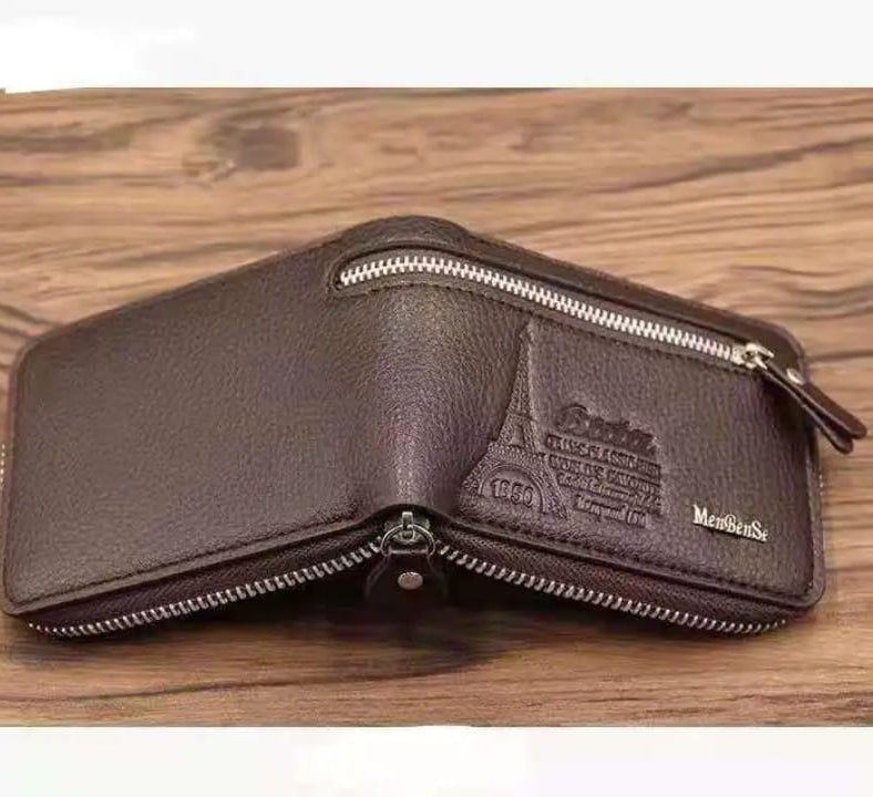 Menbense Brand Mens Wallet Pu Genuine Leather Purse Male