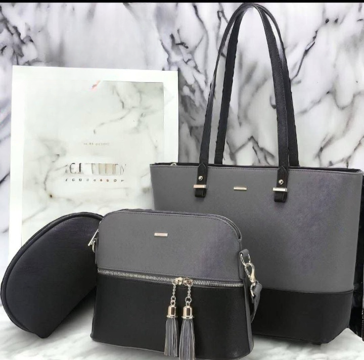 3 Piece Tote Handbag Elegant Design Premium
