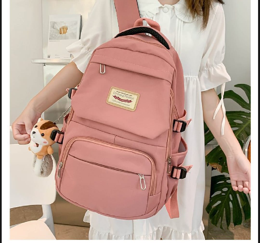 Korean Style School Bag | Large Capacity Nylon Backpack
