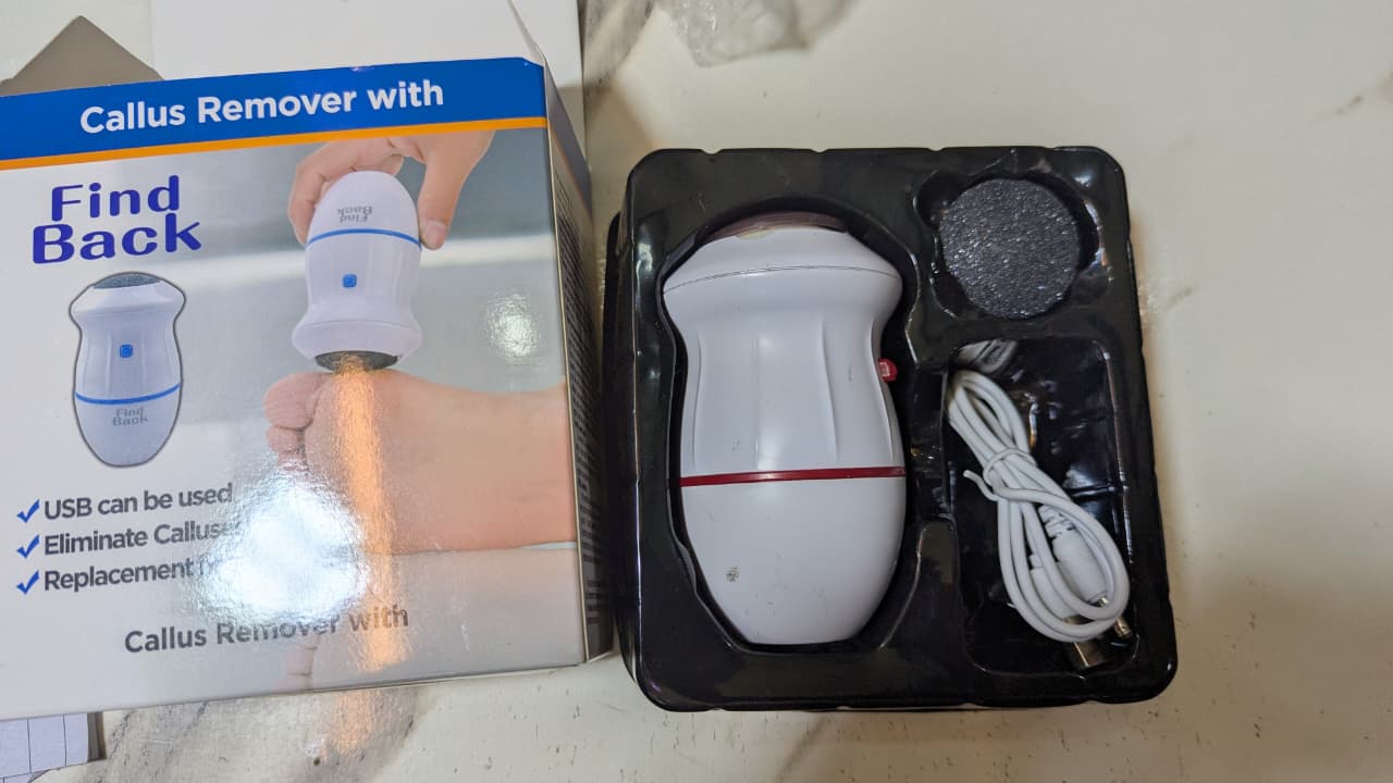 Electric Back Callus Remover with Built-In Vacuum