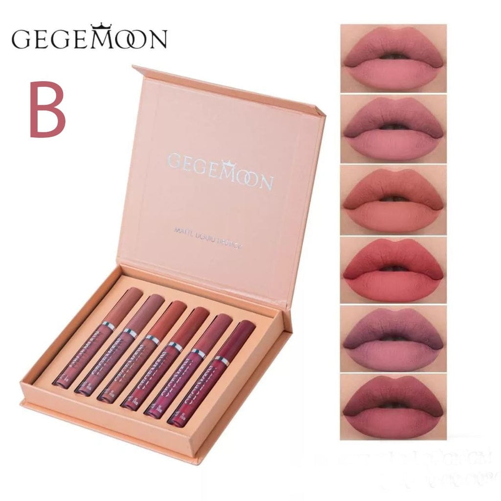 GEGEMOON 6 Colors Long Lasting Velvet Lips Tint Liquid