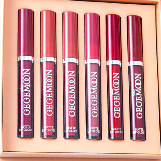 GEGEMOON 6 Colors Long Lasting Velvet Lips Tint Liquid
