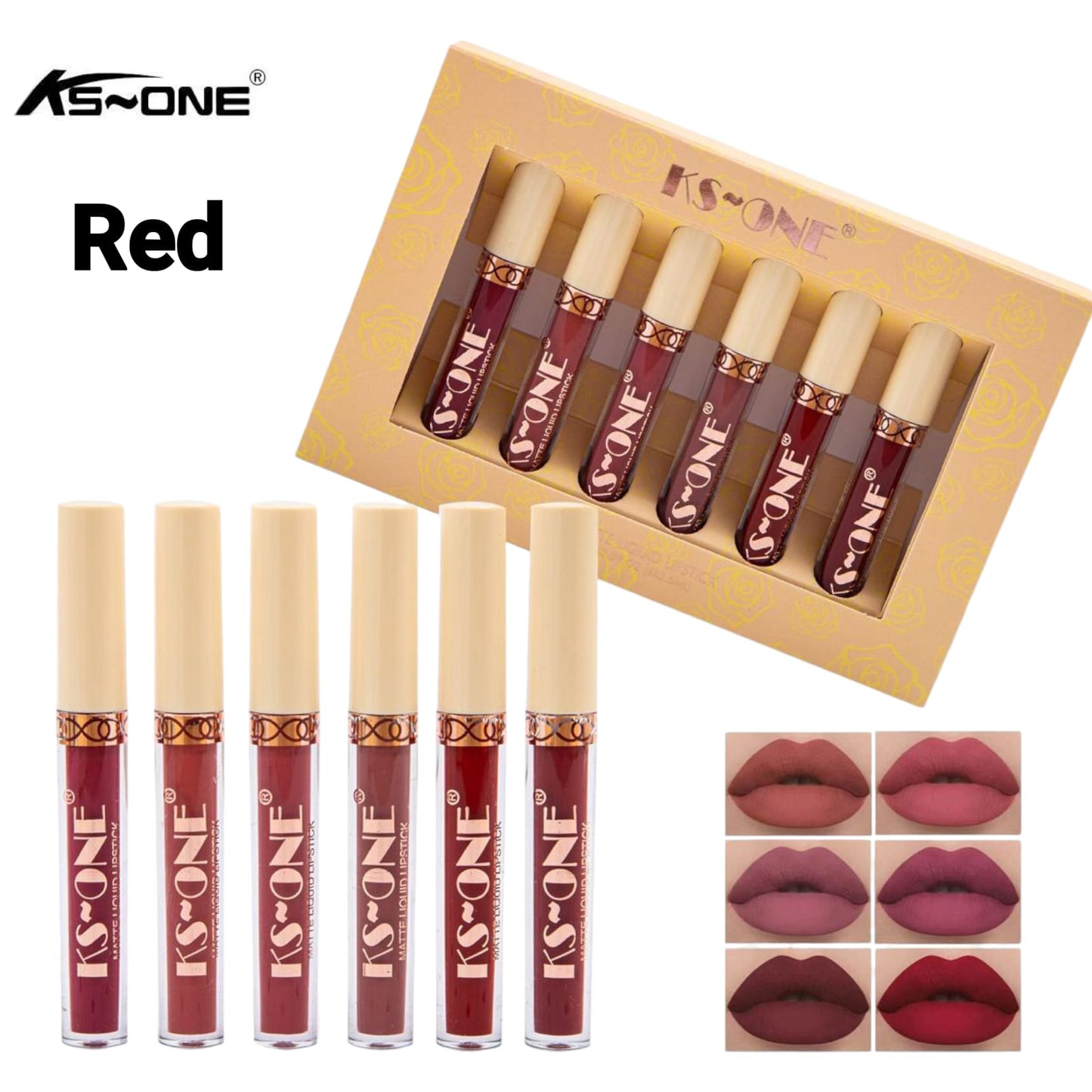 Set Of 6 Matte Liquid Lipstick, Long Lasting Matte Lipstick, Waterproof Matte Gloss Lipstick Set - A set