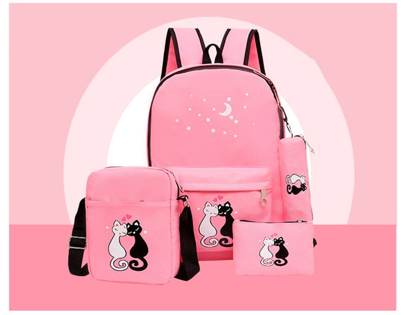 4-Piece School Bag Set