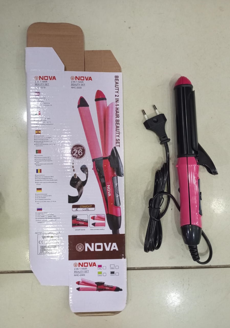 2-in-1 Nova Hair Straightener and Curler