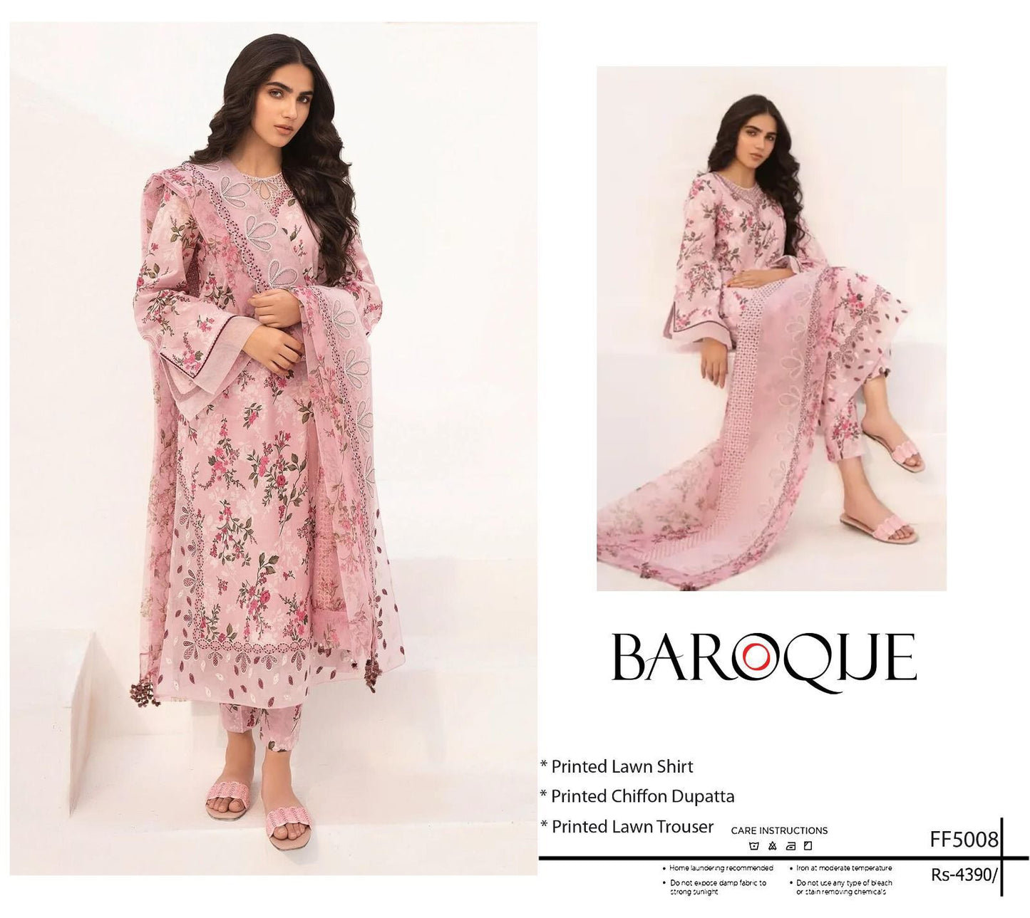 Chiffon Duppata 3pc Lawn Collection( Mix brands)