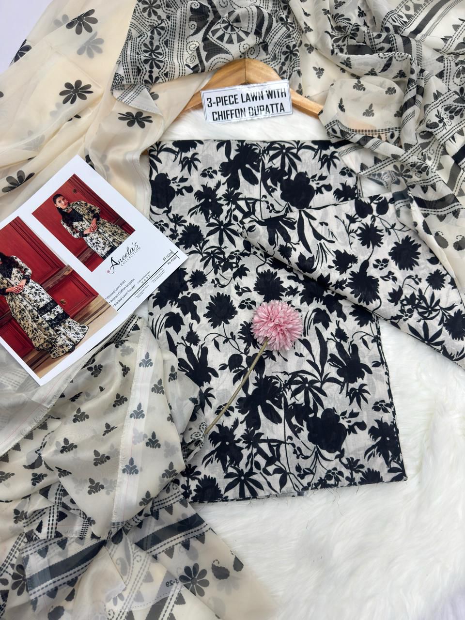 Chiffon Duppata 3pc Lawn Collection( Mix brands)
