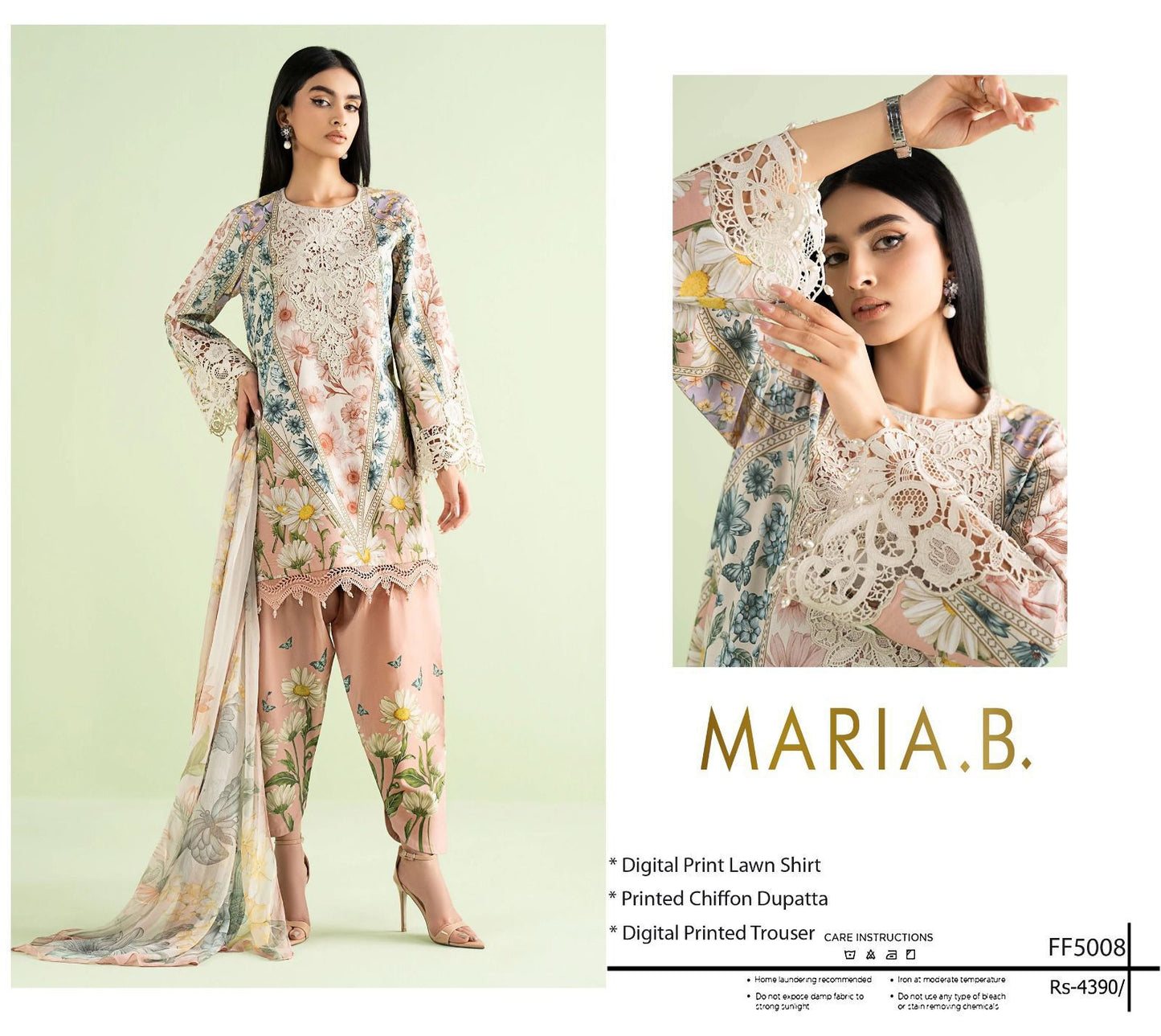 Chiffon Duppata 3pc Lawn Collection( Mix brands)