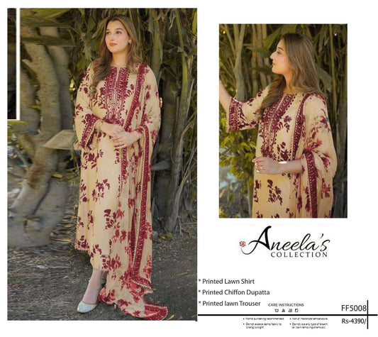 Chiffon Duppata 3pc Lawn Collection( Mix brands)