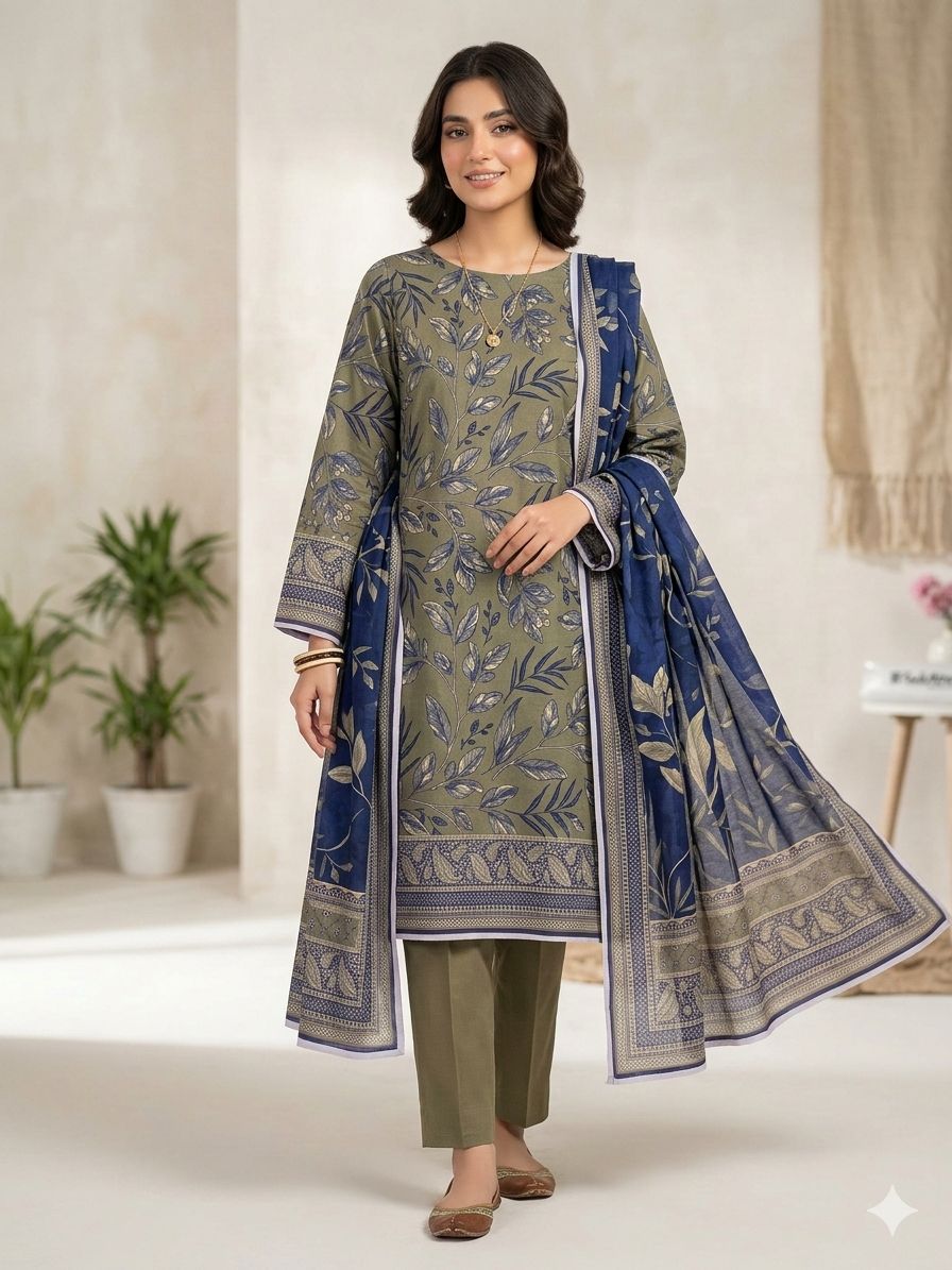 GUL AHMAD 3 piece Print Vol