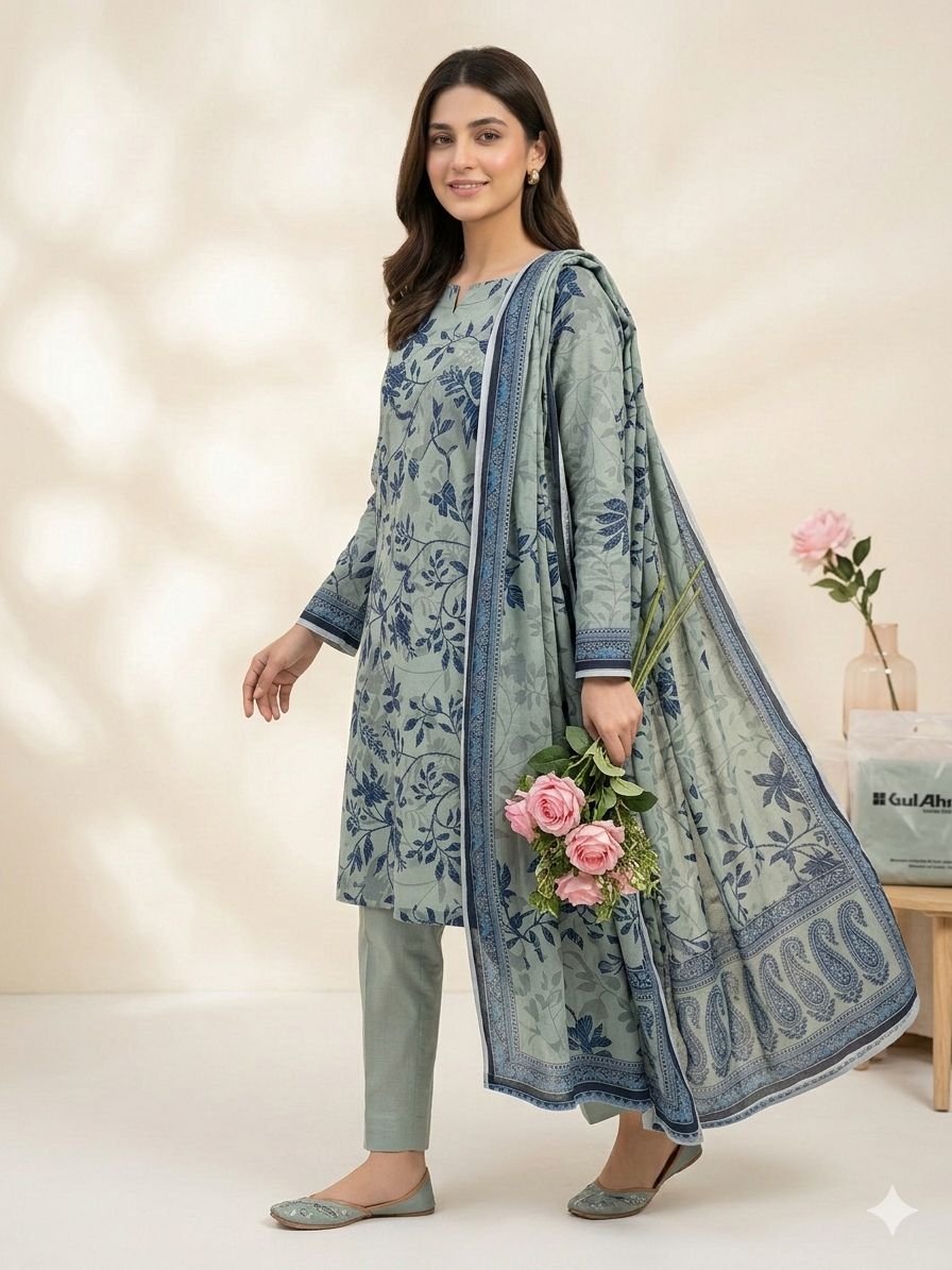 GUL AHMAD 3 piece Print Vol
