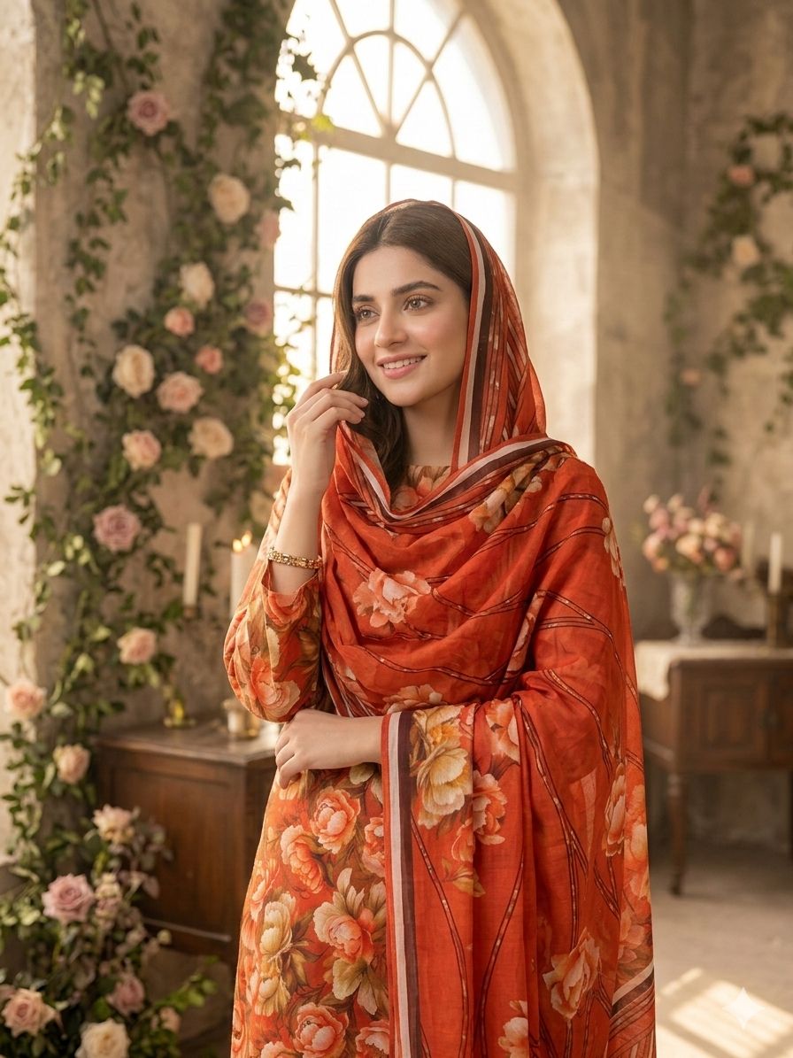GUL AHMAD 3 piece Print Vol