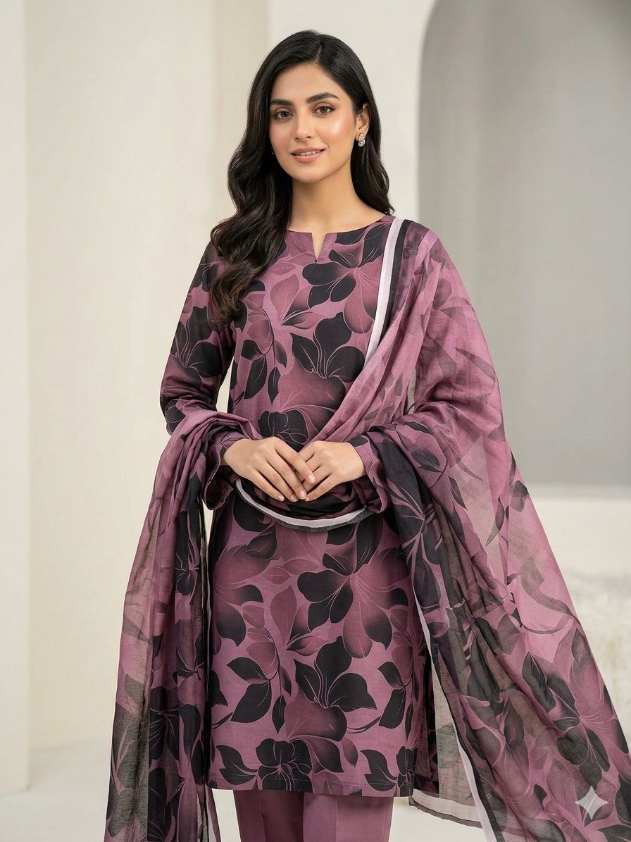 GUL AHMAD 3 piece Print Vol