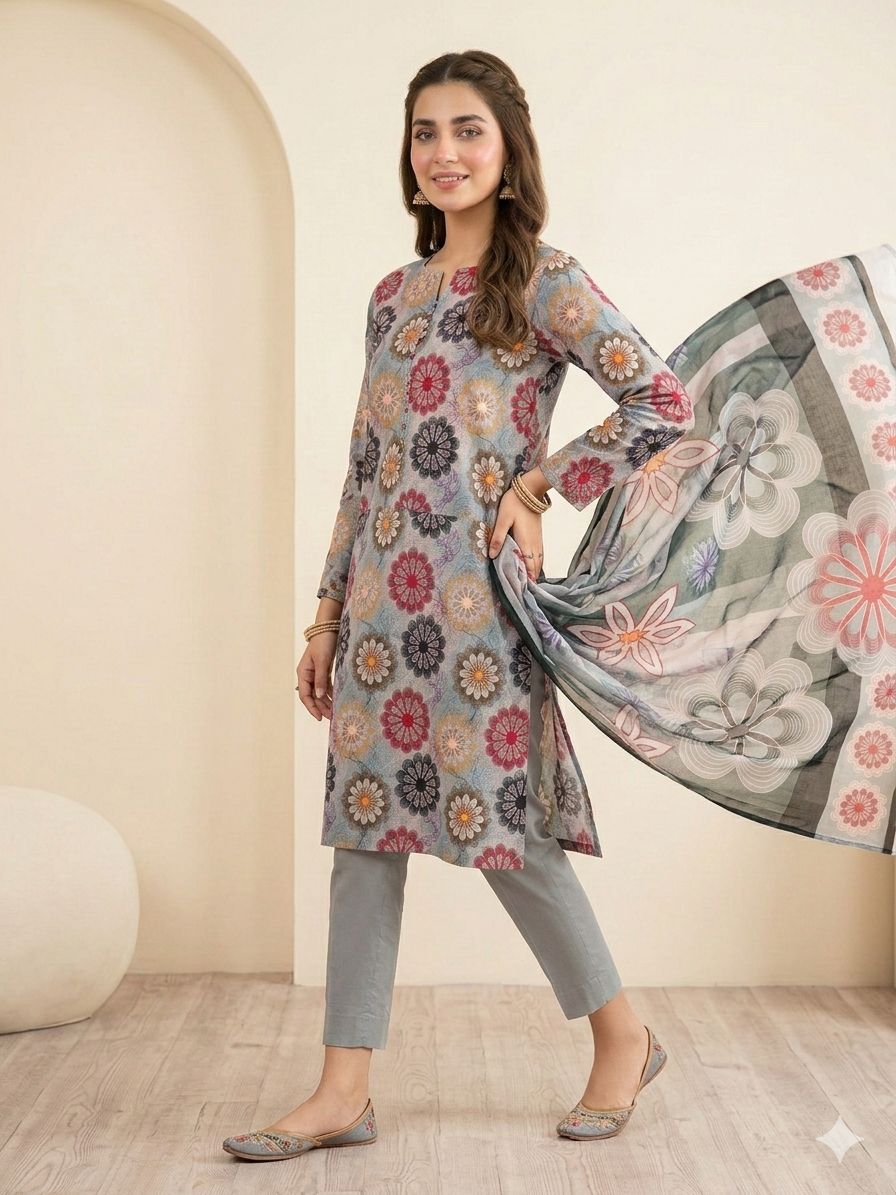 GUL AHMAD 3 piece Print Vol