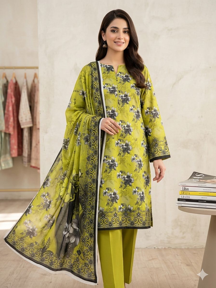 GUL AHMAD 3 piece Print Vol