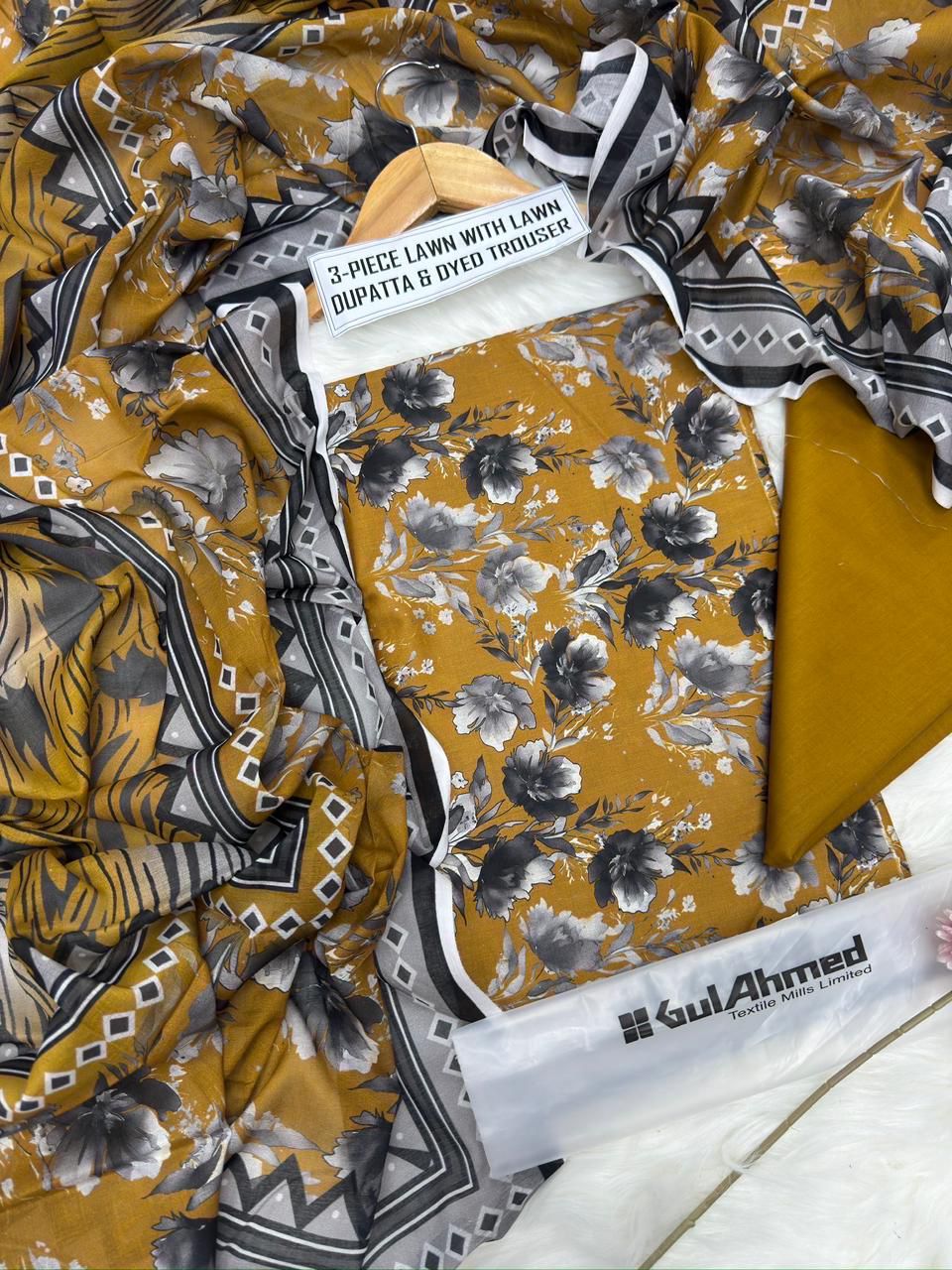 GUL AHMAD 3 piece Print Vol