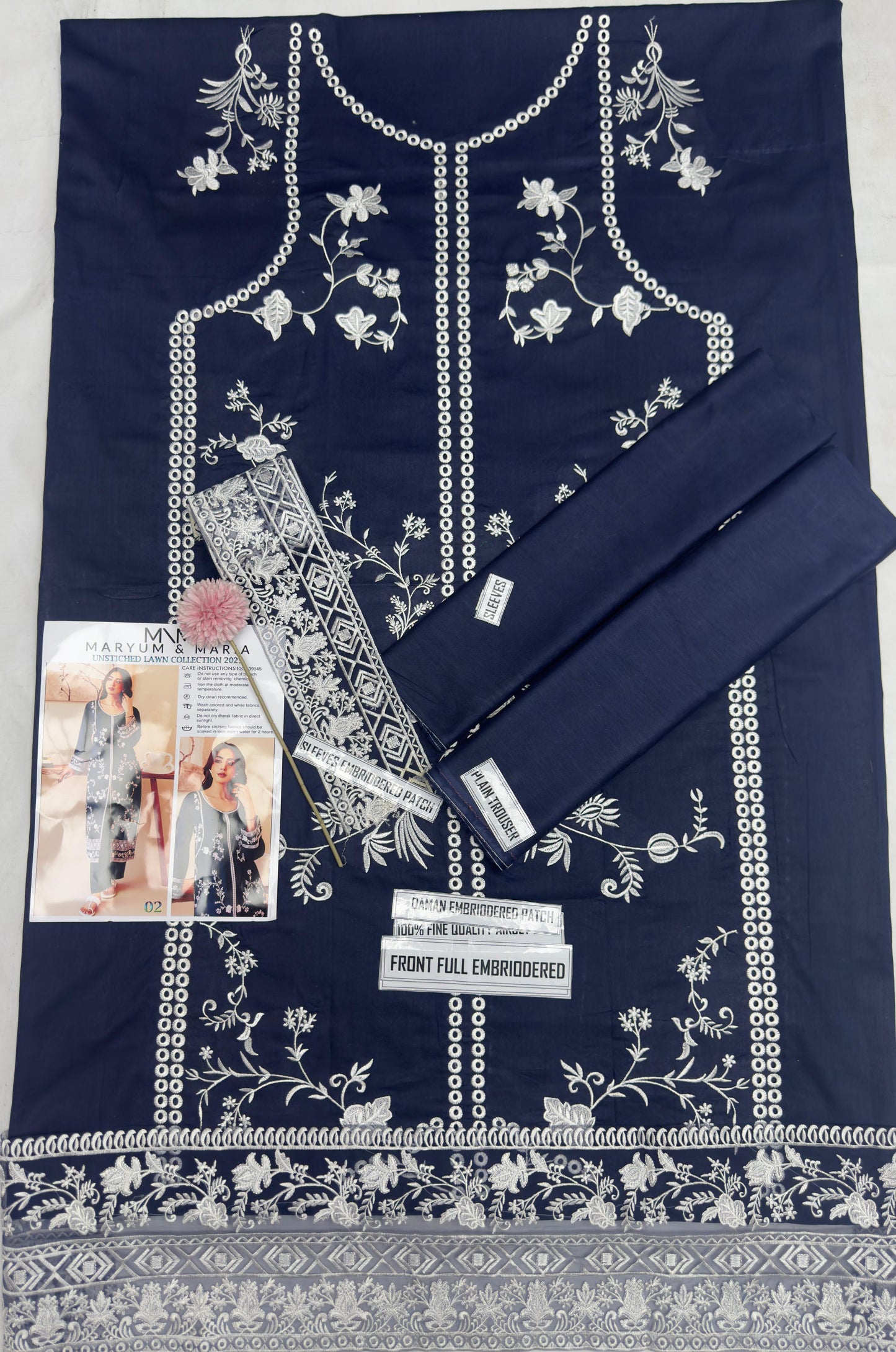 Maryam & Maria : LAWN Shirt Front &nbsp;HEAVY &nbsp;Embroidery