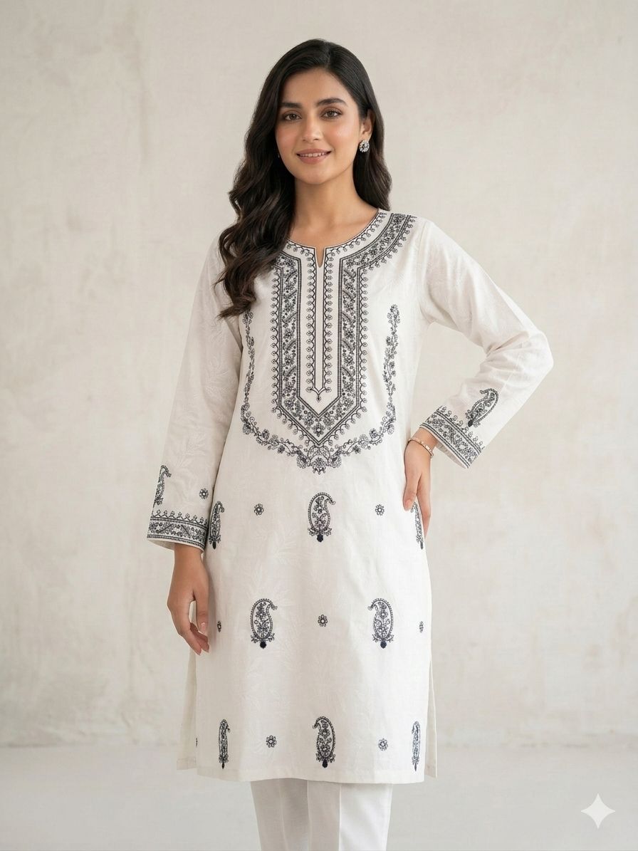 LAWN Shirt Front HEAVY Embroidery