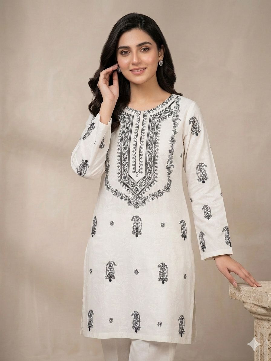 LAWN Shirt Front HEAVY Embroidery