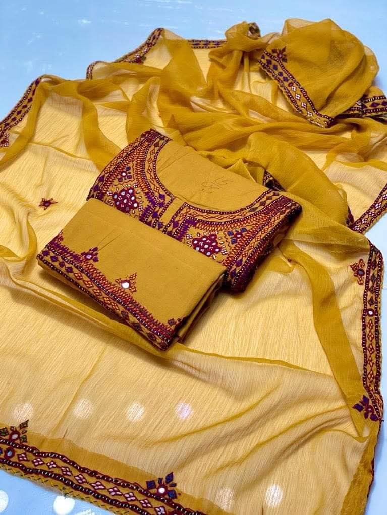 Celebrate this Eid with premium Handcrafted Balochi Collection featuring mirror work and hand embroidery work