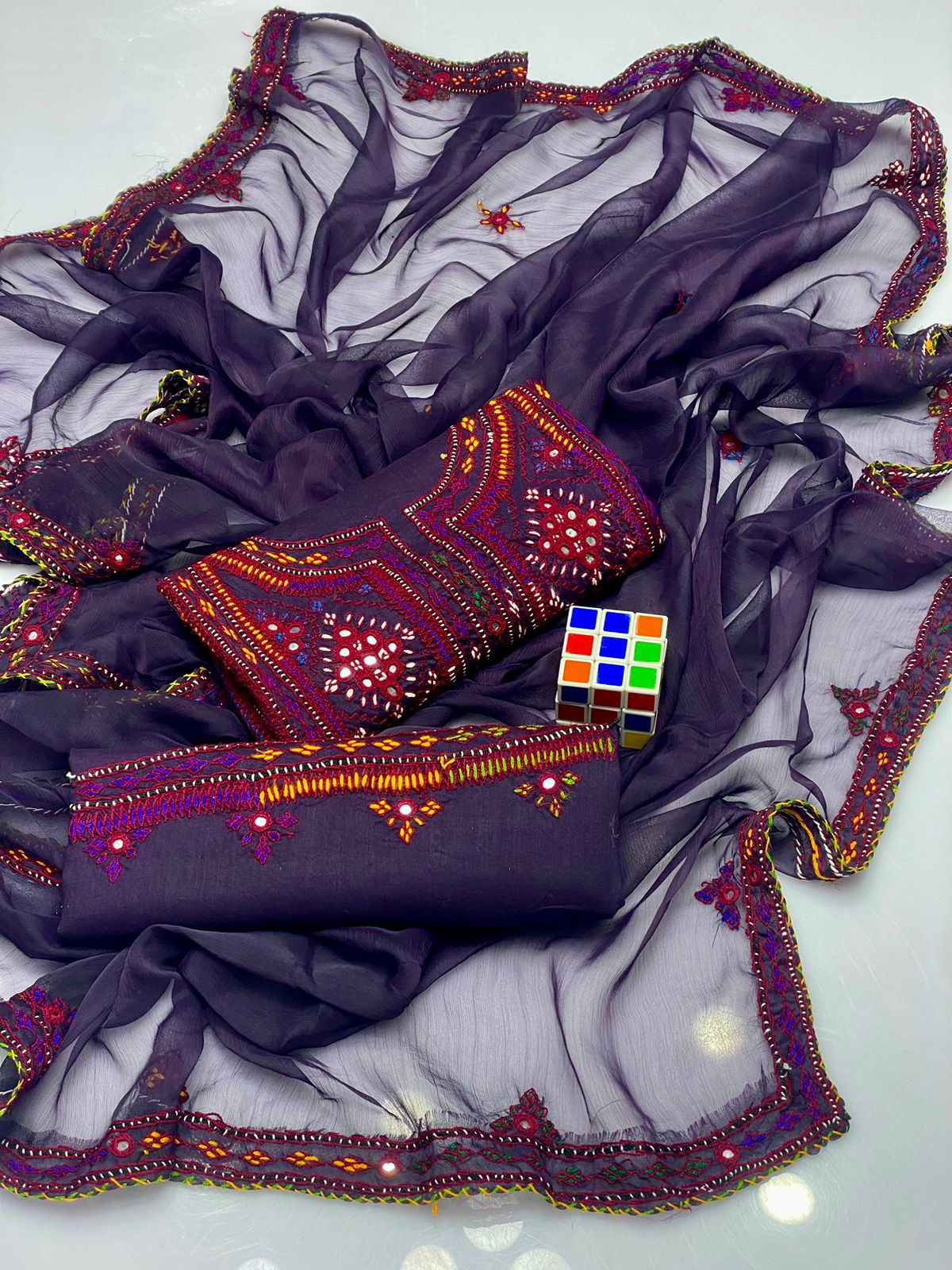 Celebrate this Eid with premium Handcrafted Balochi Collection featuring mirror work and hand embroidery work