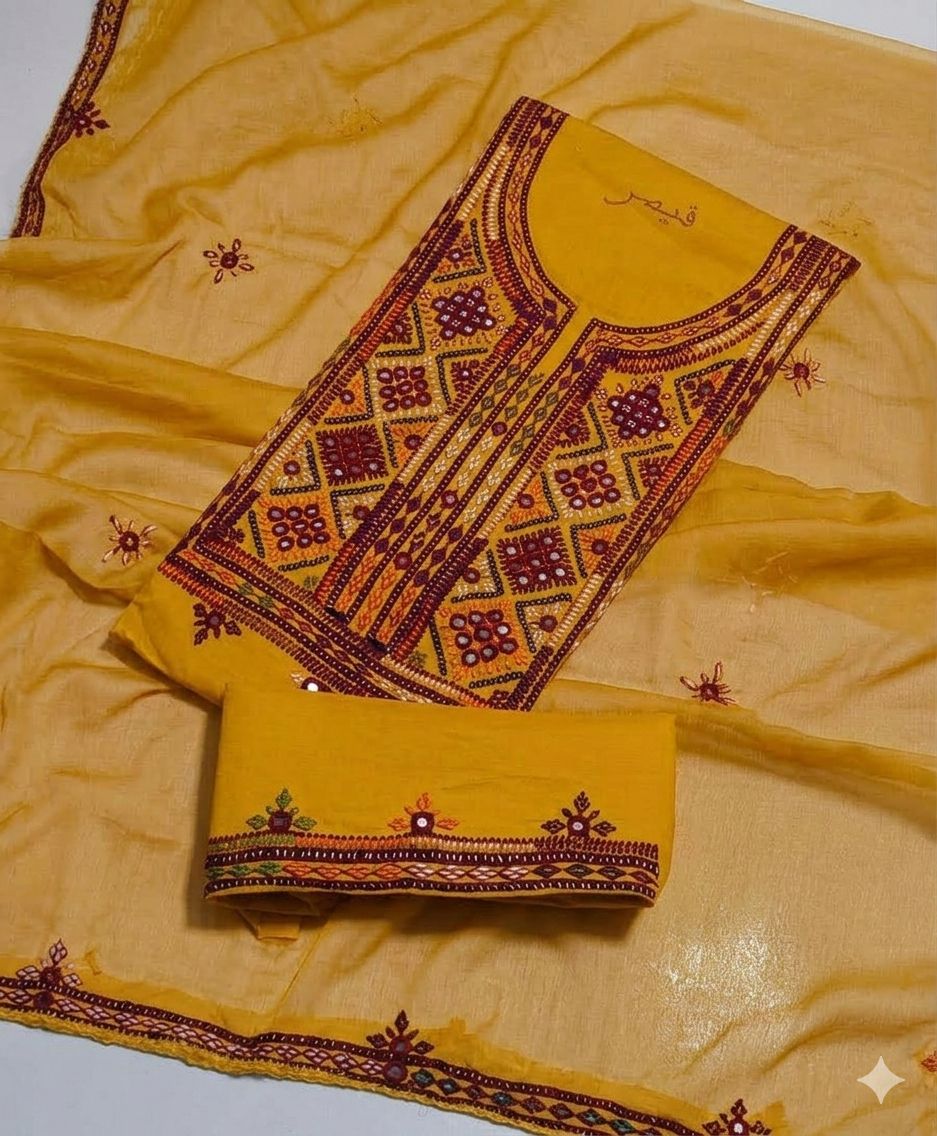 Celebrate this Eid with premium Handcrafted Balochi Collection featuring mirror work and hand embroidery work