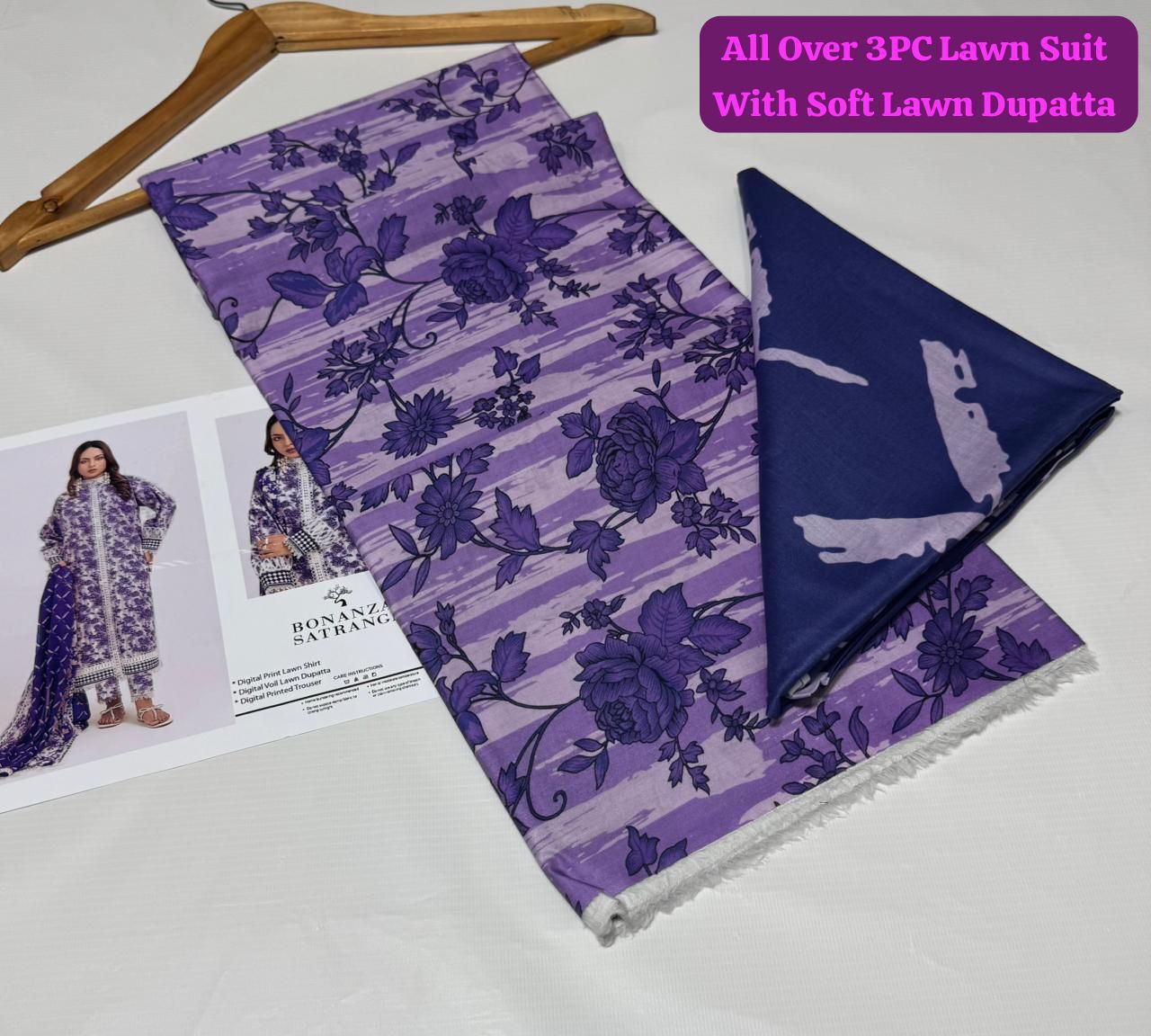BONANZA SATRANGI 3 piece Print Vol