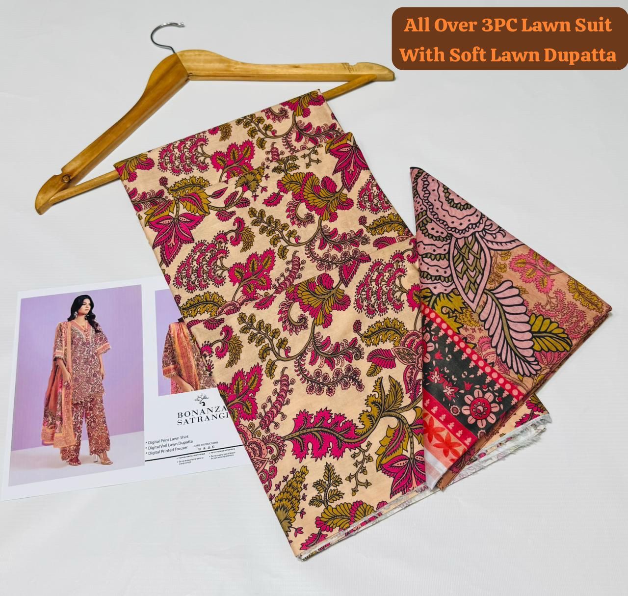 BONANZA SATRANGI 3 piece Print Vol